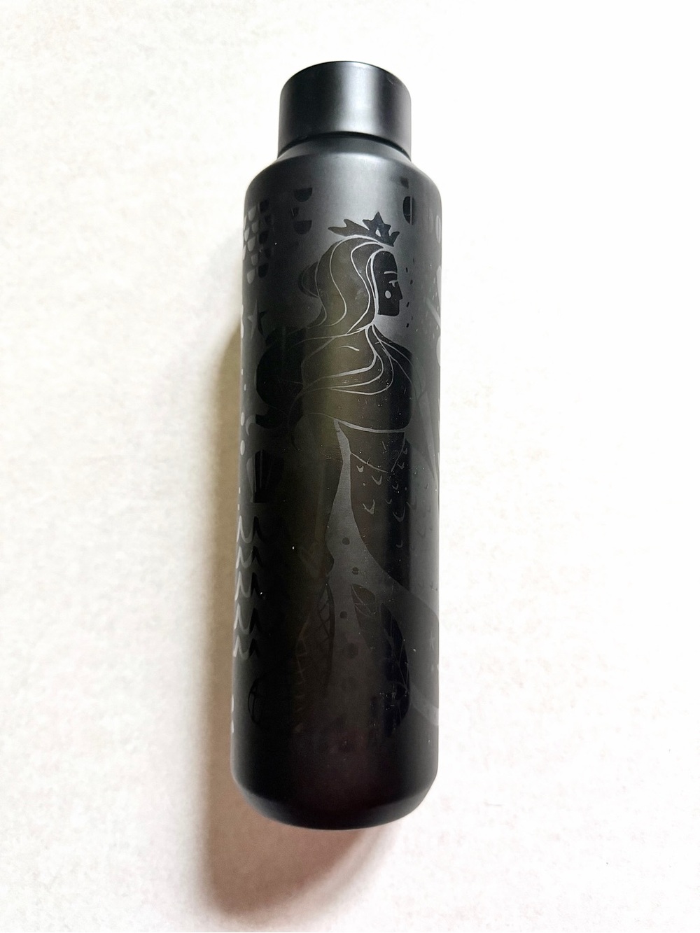 Starbucks Matte Black Siren Water Bottle 20oz Stainless Steel